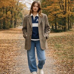 John Hanley & Co Vintage Woven in Ireland Wool Blazer Men’s Size 42R